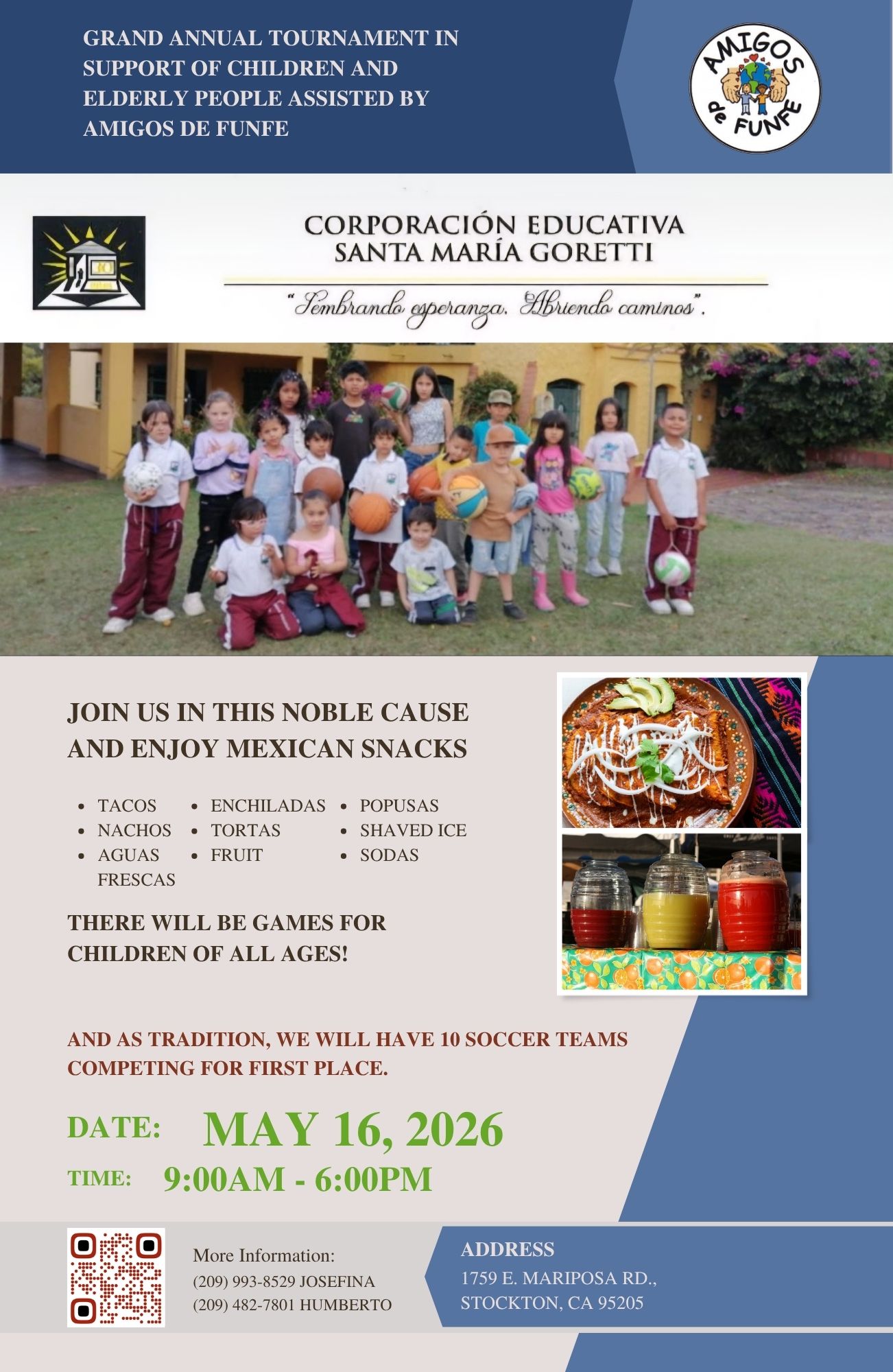 Amigos de Funfe flyer for a dinner