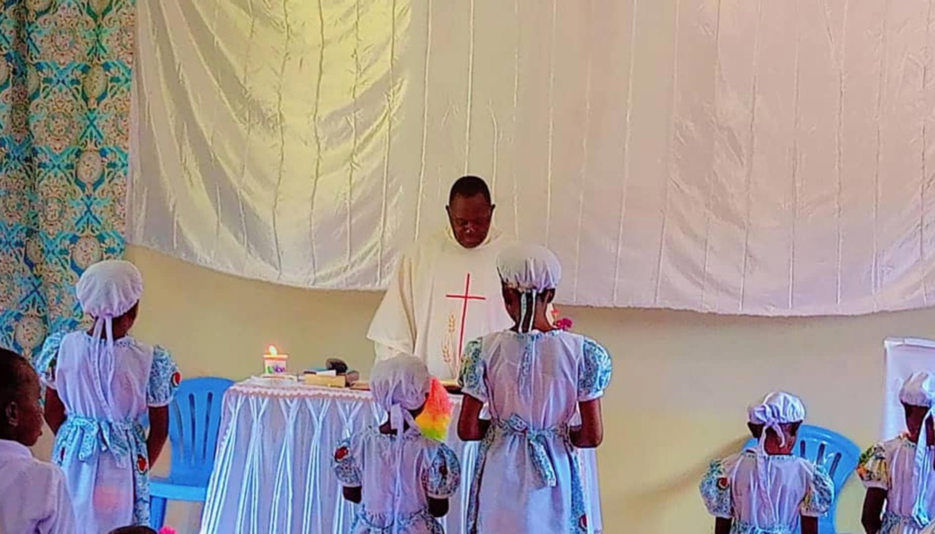 a priest leading a church service