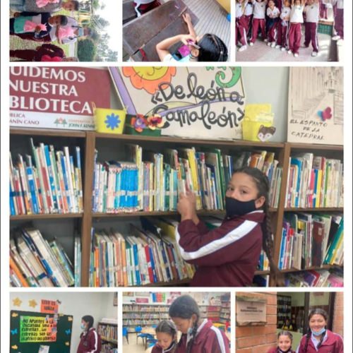 thumbnail of collage of children reading and playing at school