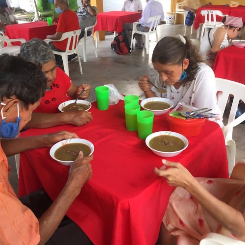 thumbnail of people eating soup
